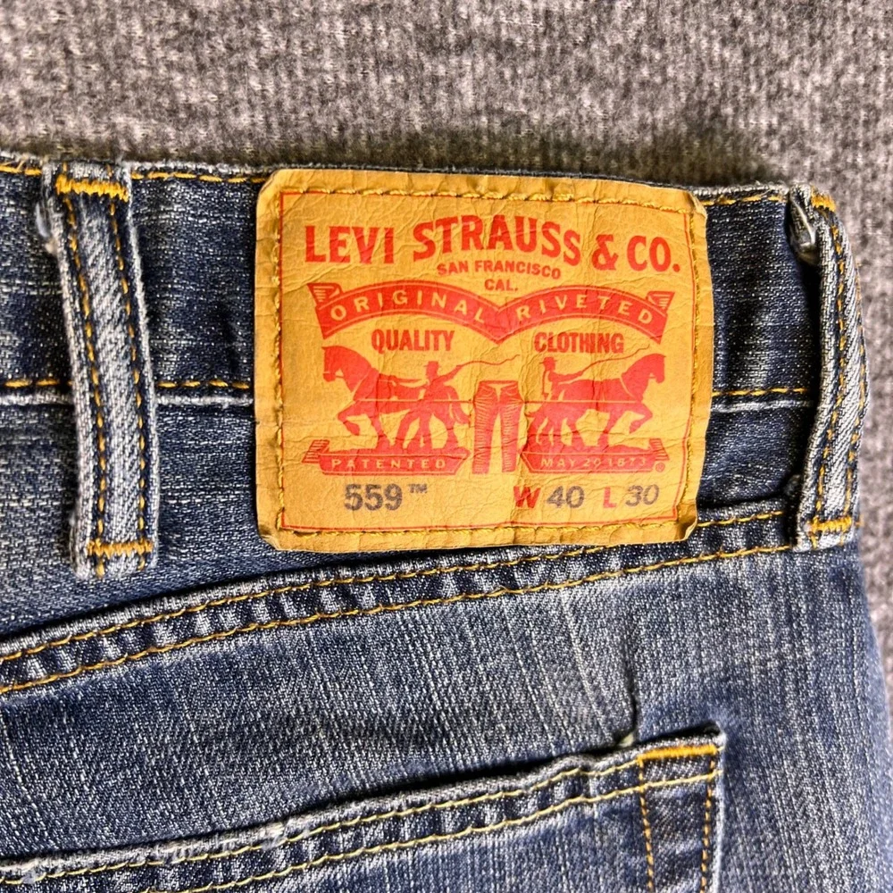 Levis 559 Jeans Men 40x30 Relaxed Straight Baggy Casual Denim Classic Streetwear